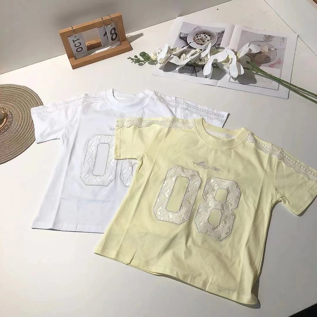 B048靓衣儿童夏季短袖T恤雷丝08数字款