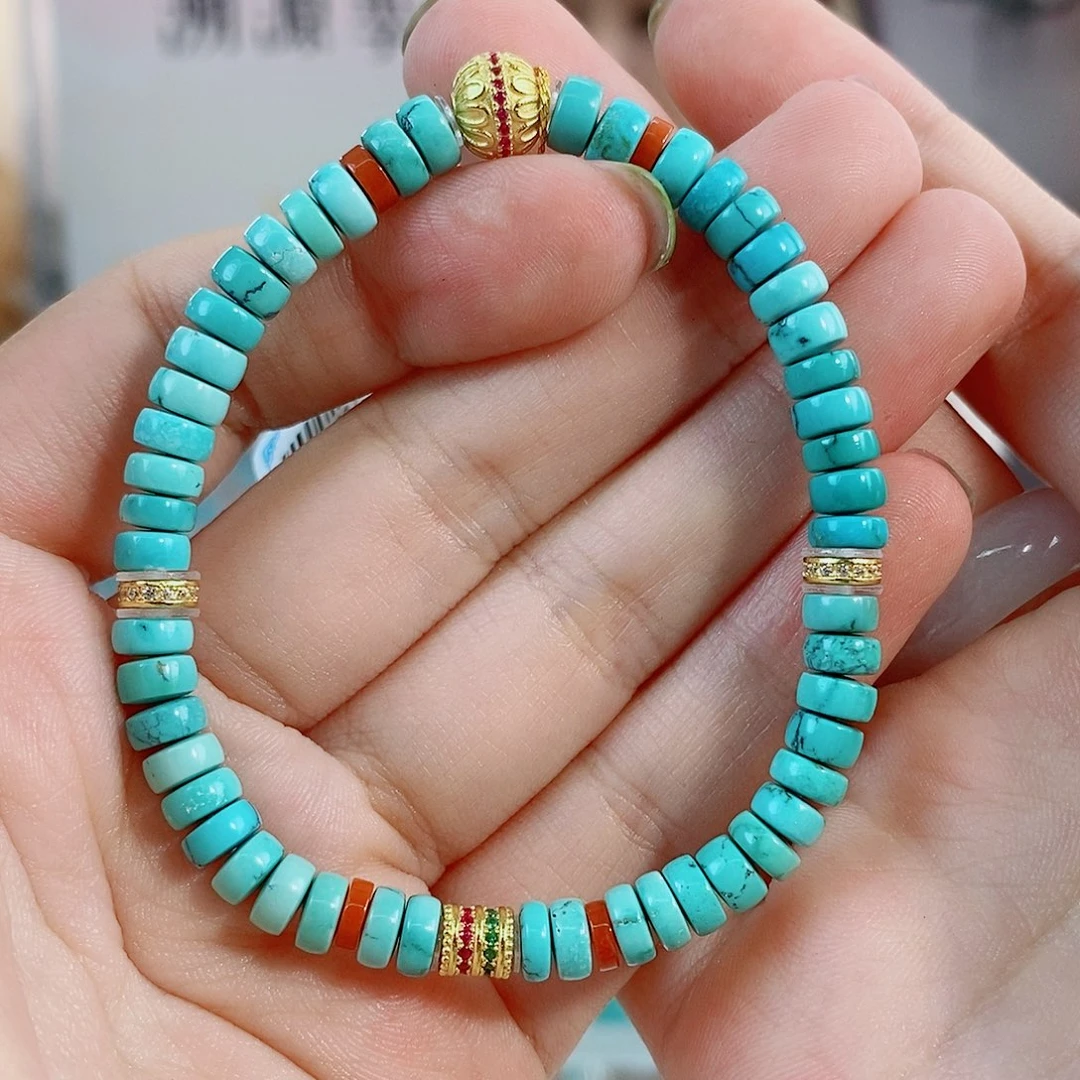 银S925镀金镶嵌绿松石珠宝奇石