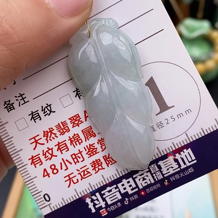 颈饰未镶嵌翡翠叶子