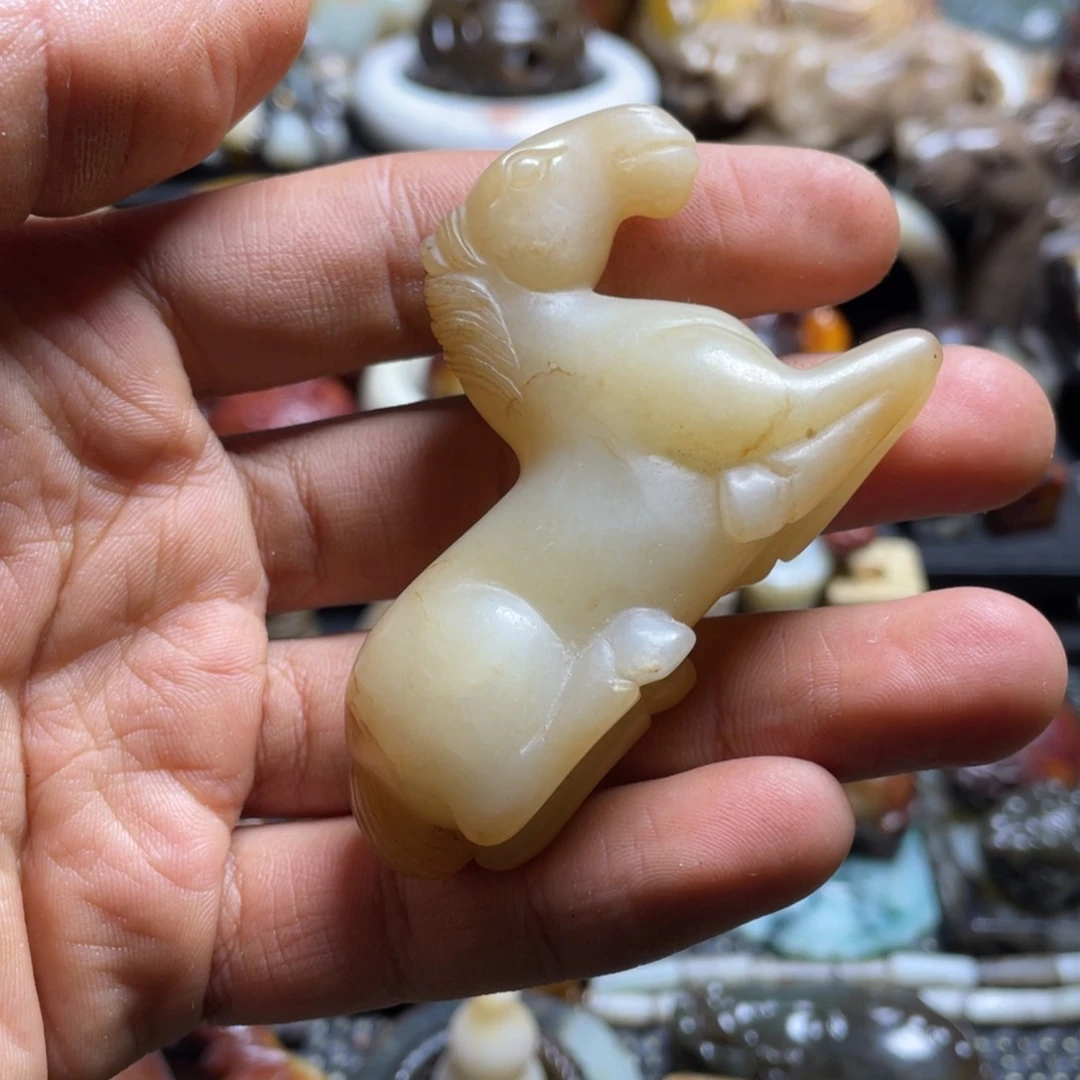 和田玉（糖玉）挂件未镶嵌彭***青