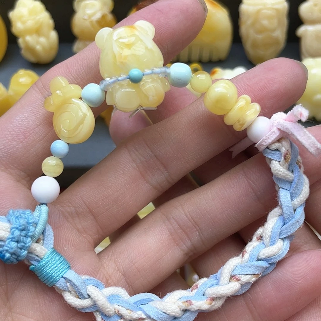 琥珀裸石未镶嵌蜜蜡