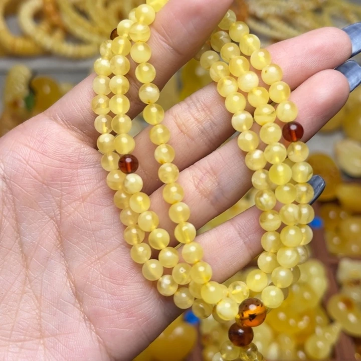 蜜蜡未镶嵌珠宝奇石-163-微瑕放漏天然蜜蜡满蜡妖花198