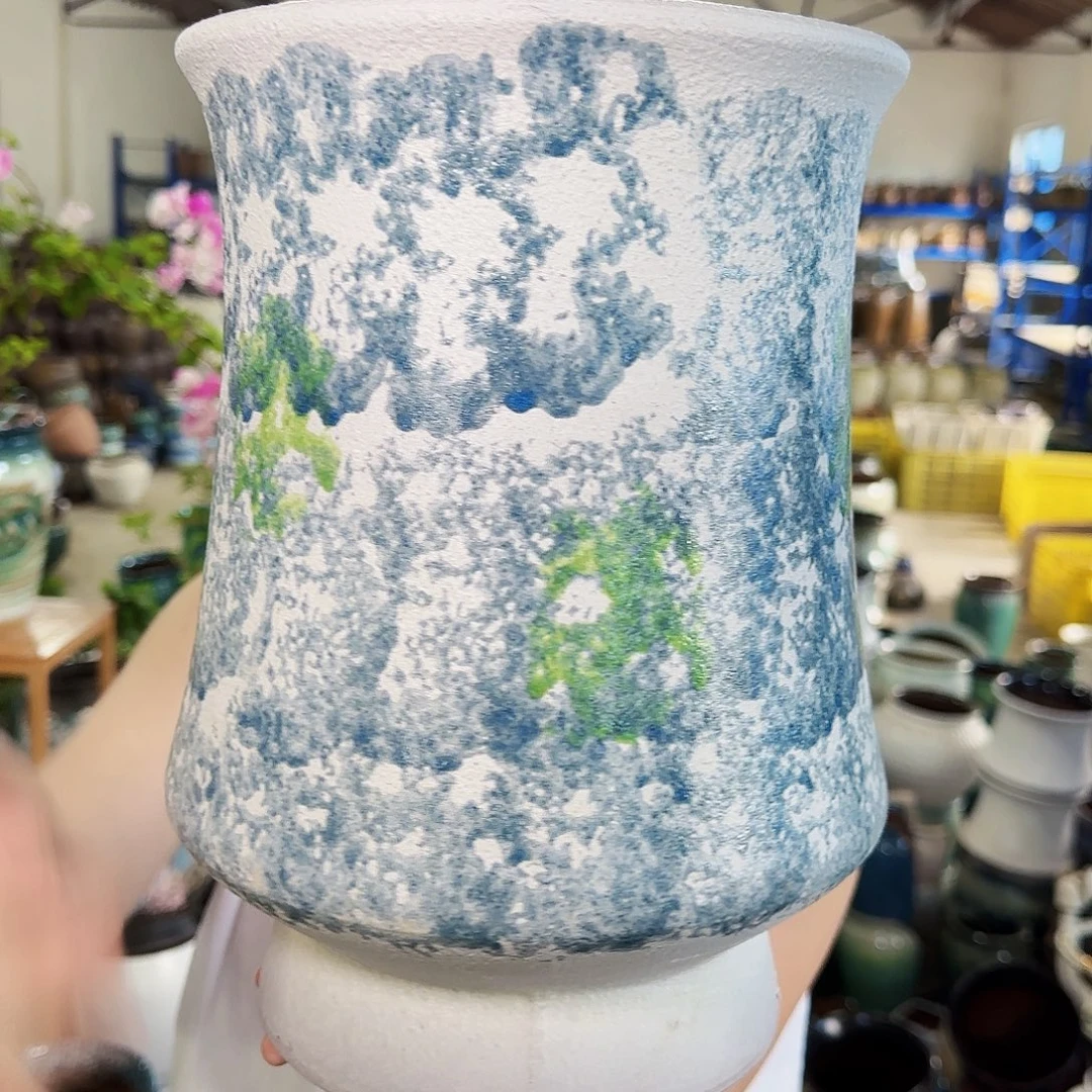 紫砂花盆高30口21