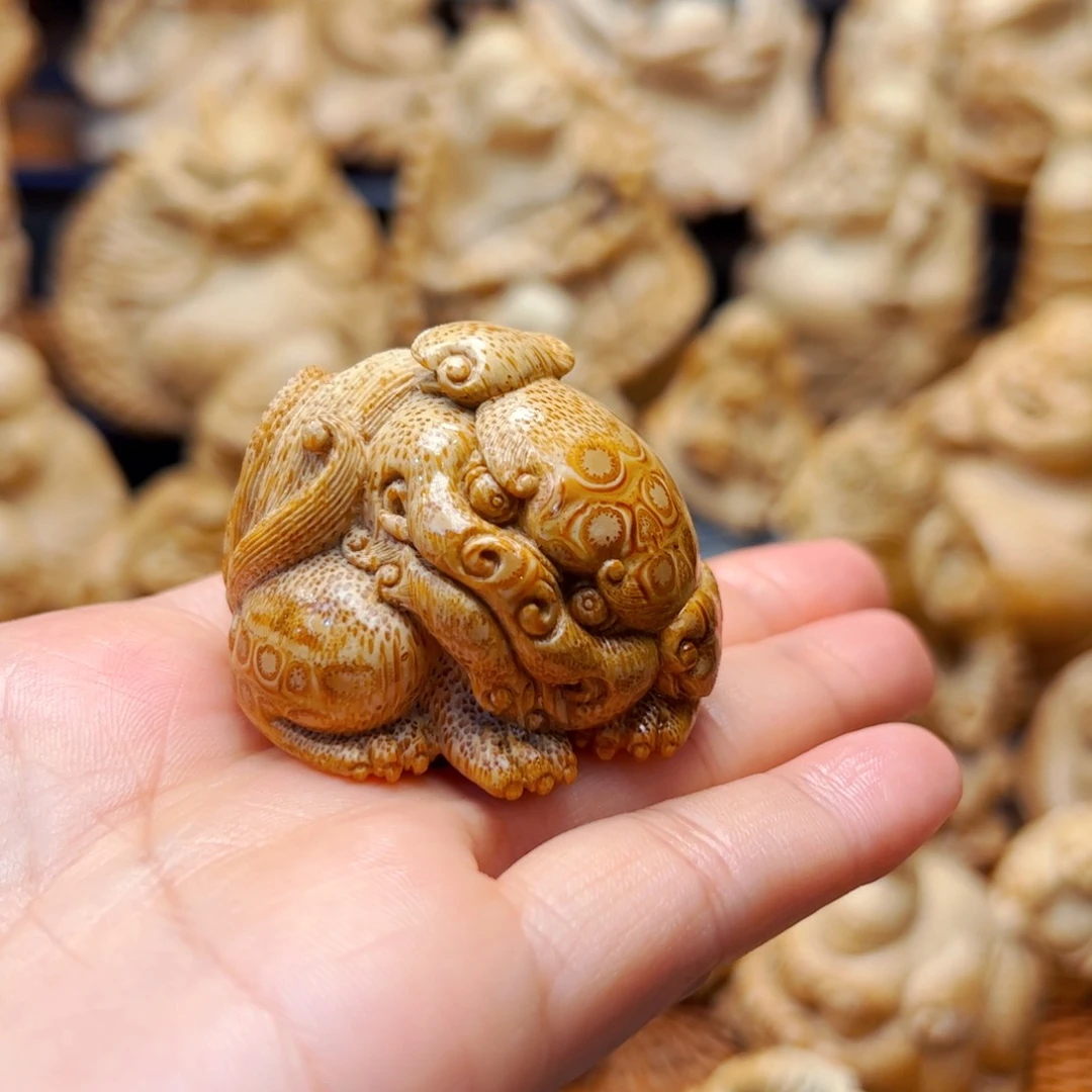 扇子徒**征纯手工制作竹狮子