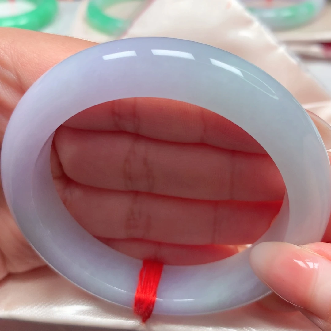 翡翠手镯未镶嵌冰胶蓝紫56