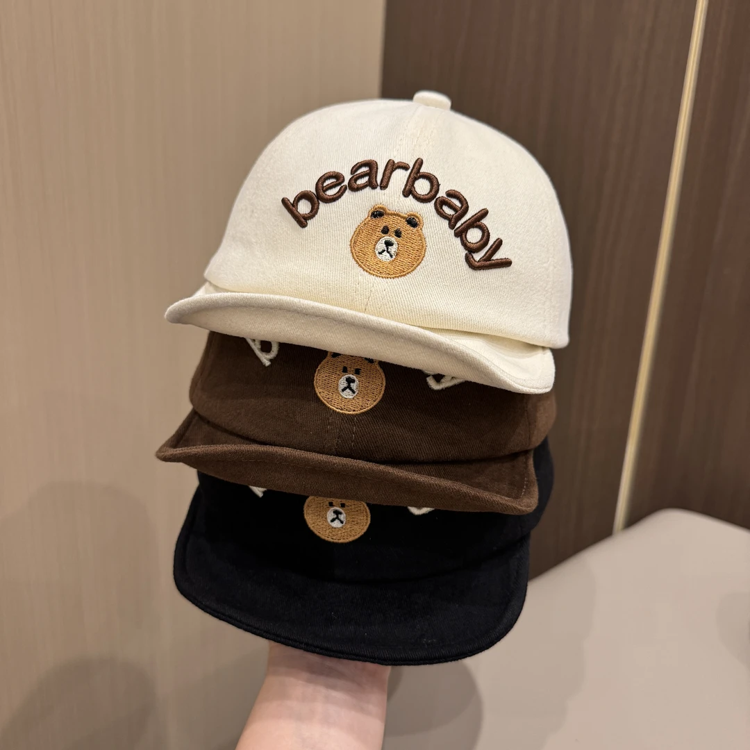 婴幼儿帽子春秋薄款宝宝鸭舌帽软檐防晒遮阳帽韩版卡通短檐棒球帽