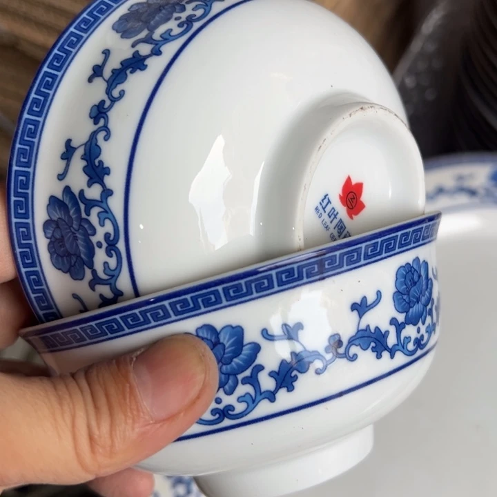 四点五寸青芙蓉两个陶瓷