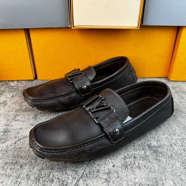 95新 LouisVuitton/路易威登 乐福鞋/阳/41码/乐福鞋 棕色