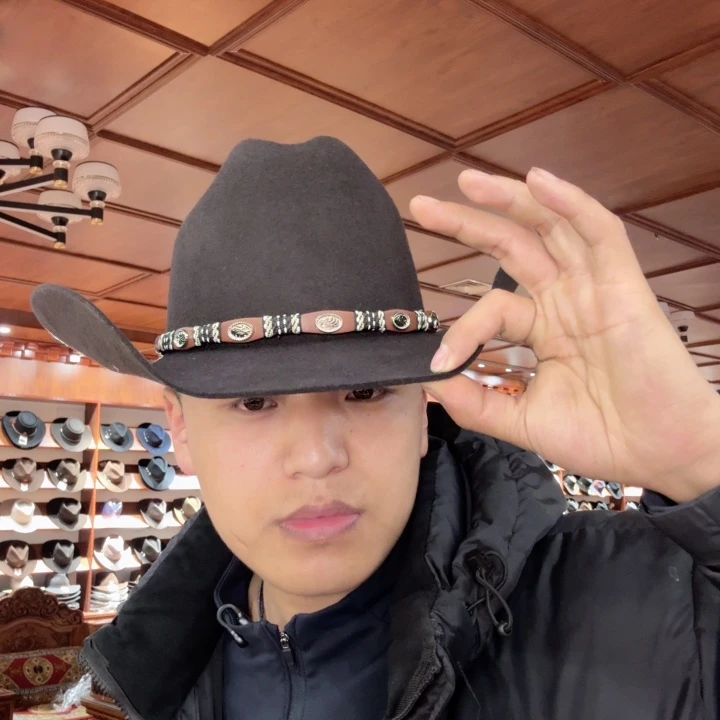 山羊绒58西部牛仔咖啡色58