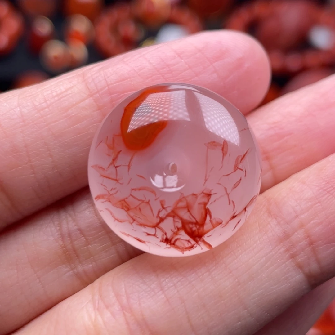 南红玛瑙未镶嵌珠宝奇石平安扣吊坠