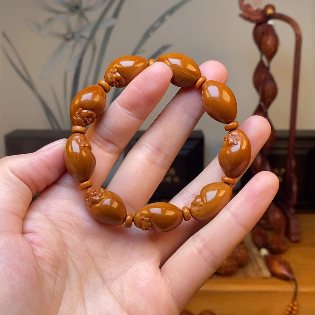 橄榄核手串一青老师弥勒1.3×2.0