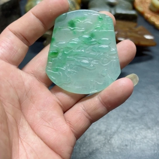 吊坠白玉菩提把件