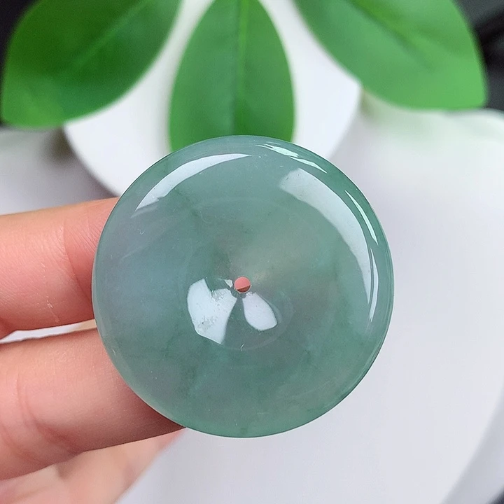 颈饰未镶嵌翡翠平安扣 33.3x5.9mm