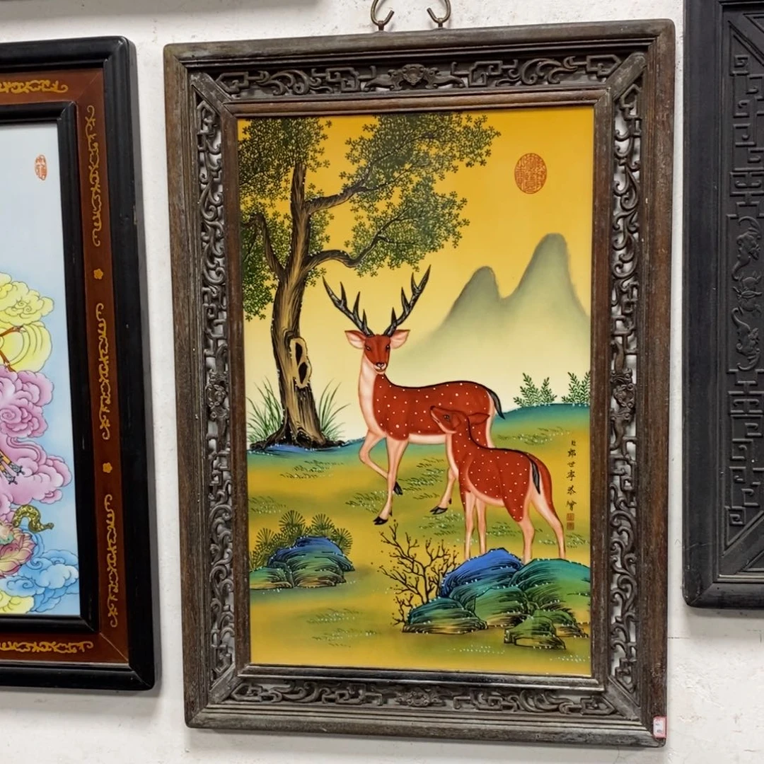 瓷75*52 景德镇瓷板画柴窑烧制