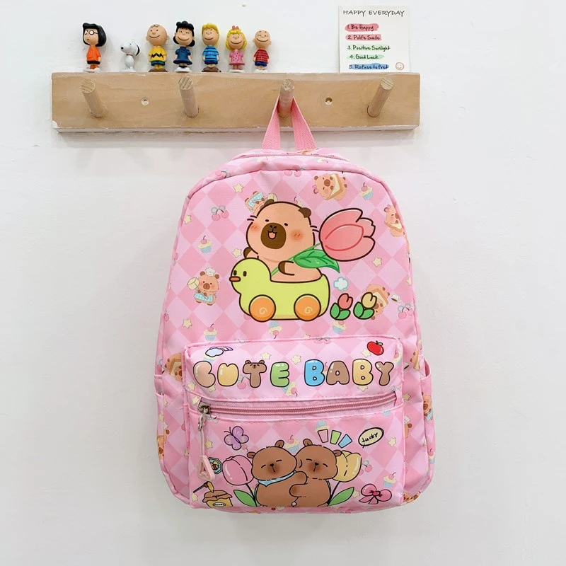 卡皮巴拉幼儿园书包儿童减负大容量水豚双肩包轻便护脊男女孩背包