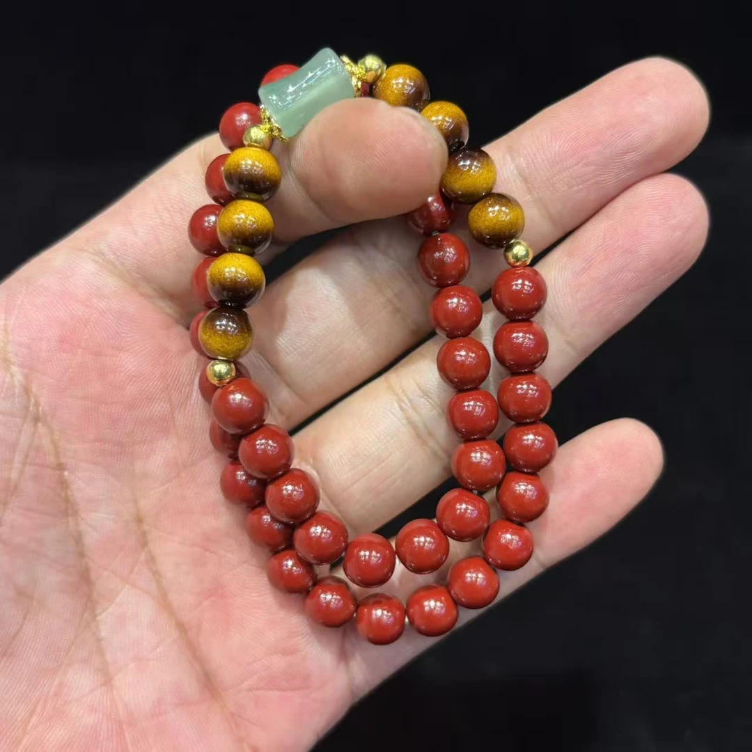 含辰砂工艺品七贤珍玩文玩手串多圈【无礼盒】@@YS1905