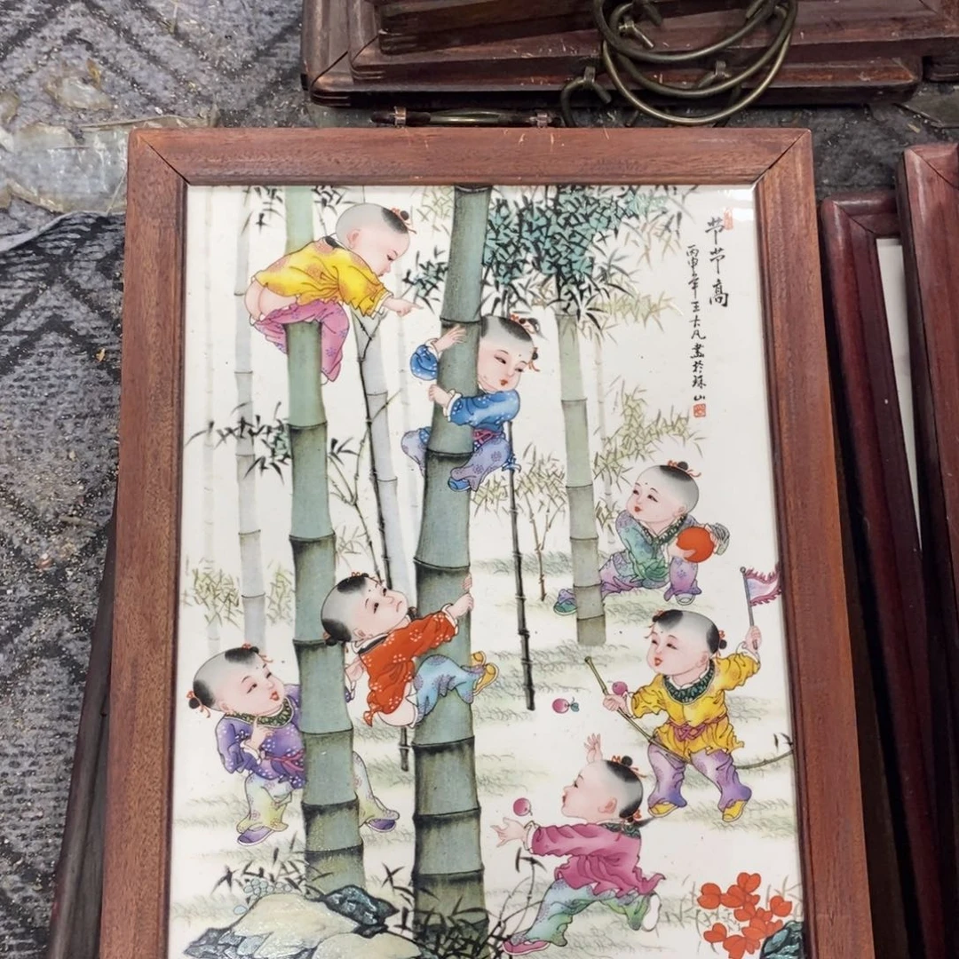 瓷片37*28*1景德镇瓷板画柴窑烧制