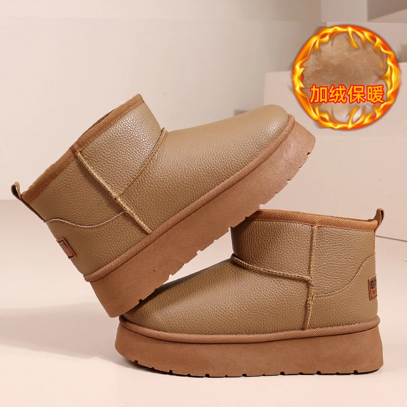 2024爆款绵羊毛雪地靴加绒加厚保暖舒适懒人鞋平底鞋休闲时尚棉鞋