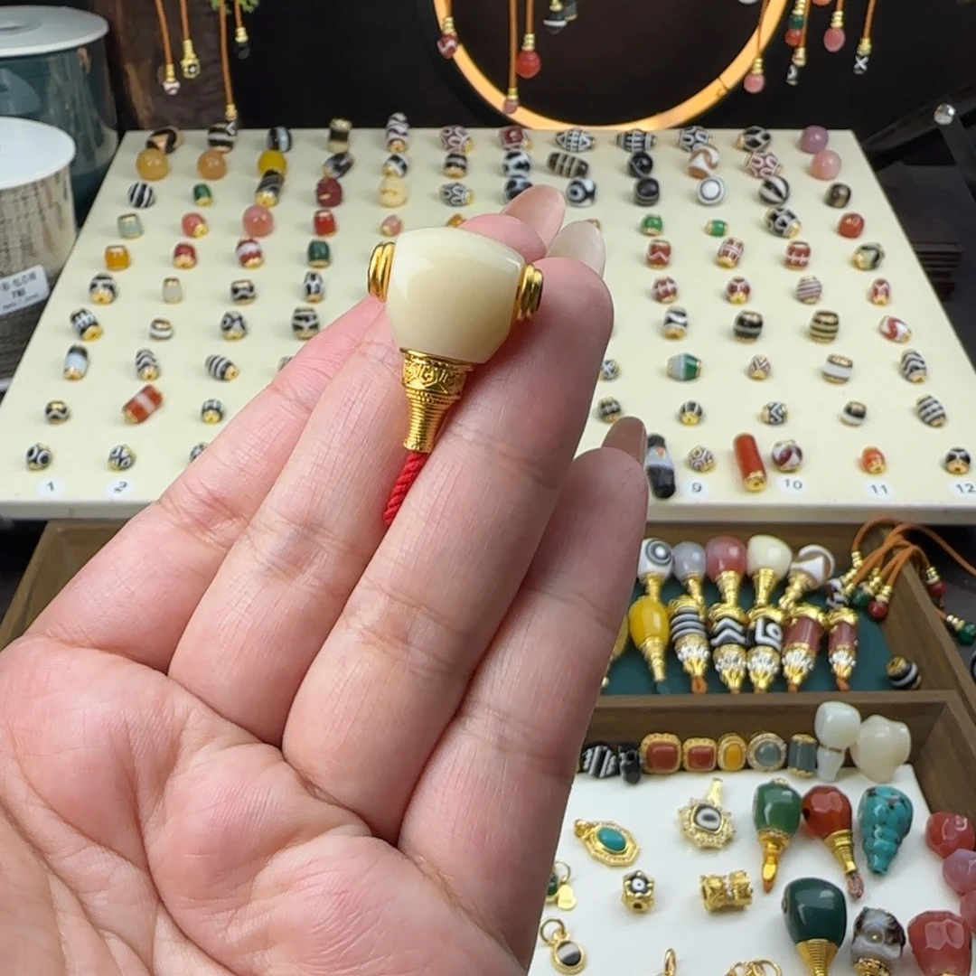 玛瑙/玉髓未镶嵌单珠顶珠配珠搭配