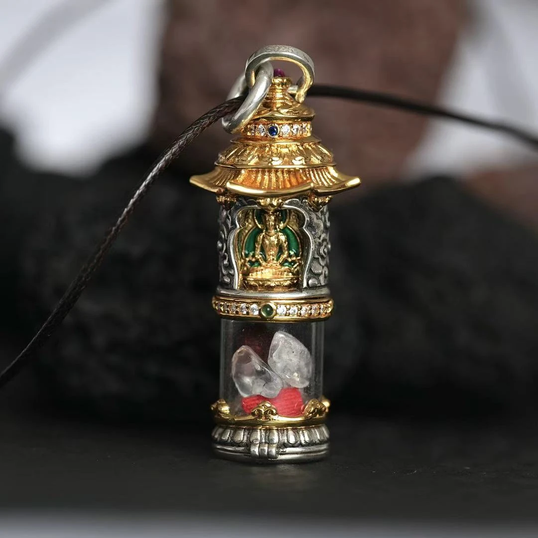 吊坠925银 【好运常随】心念手工精雕无量情侣款装装项链ds