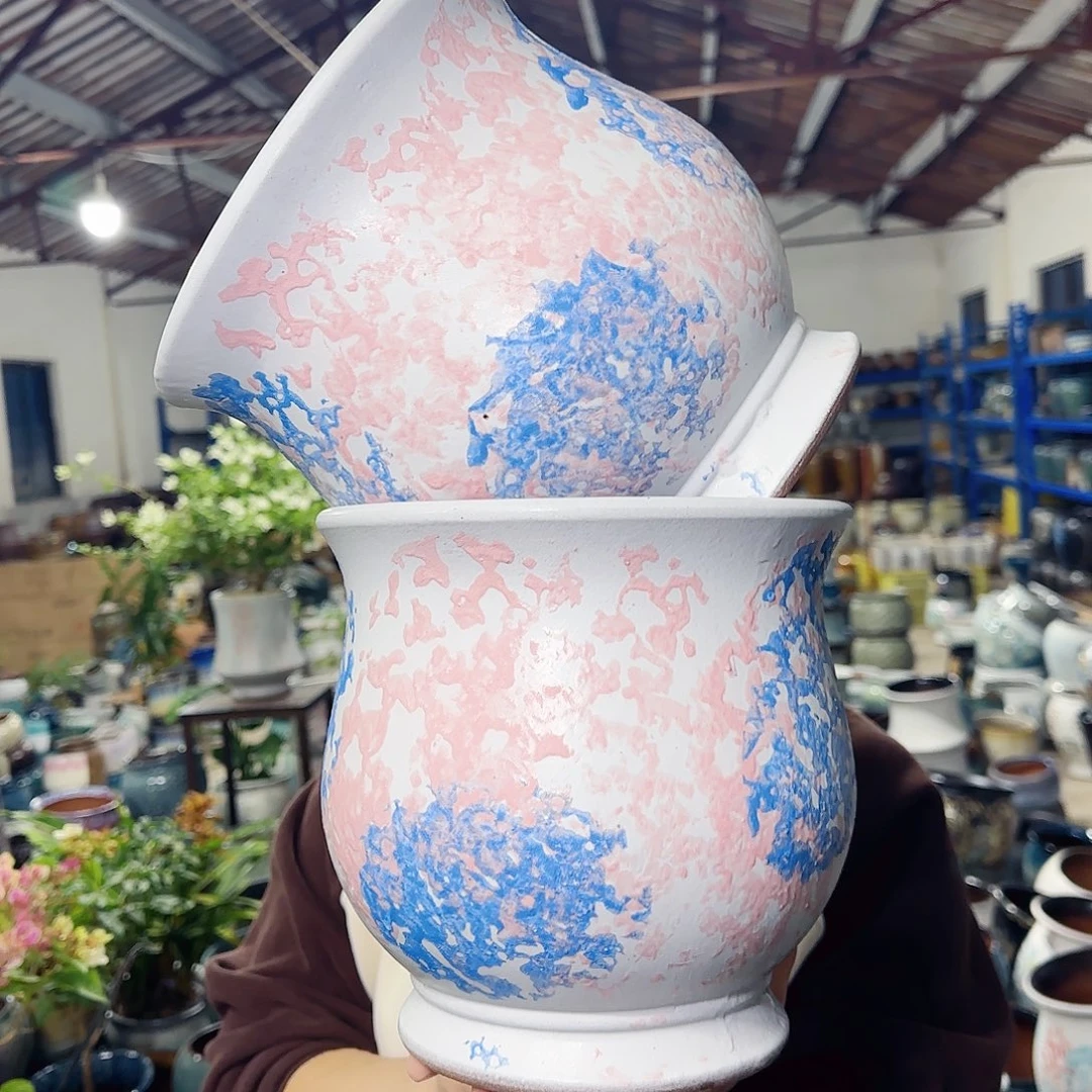 紫砂花盆高20口20