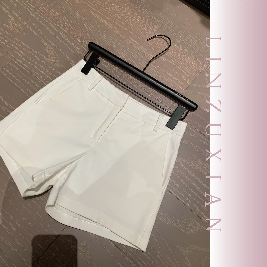 【ZUXIAN】夏日搭配 ZUXIAN定制_极简白色显瘦短裤
