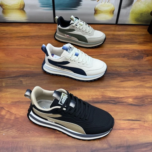 2025春季新款透气网布男鞋百搭舒适轻底韩版潮流耐磨休闲鞋