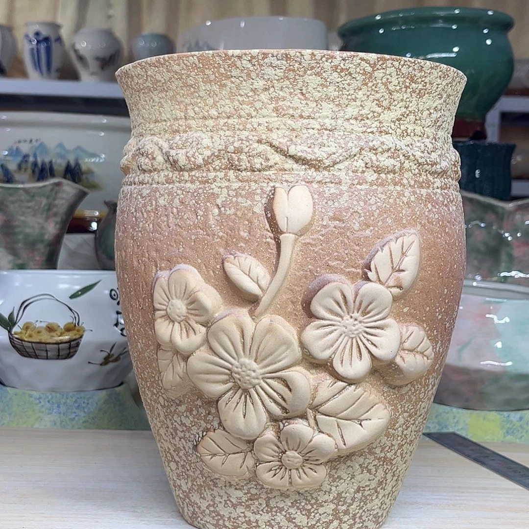 陶瓷绿植多肉微瑕花盆外口径：17*23.5