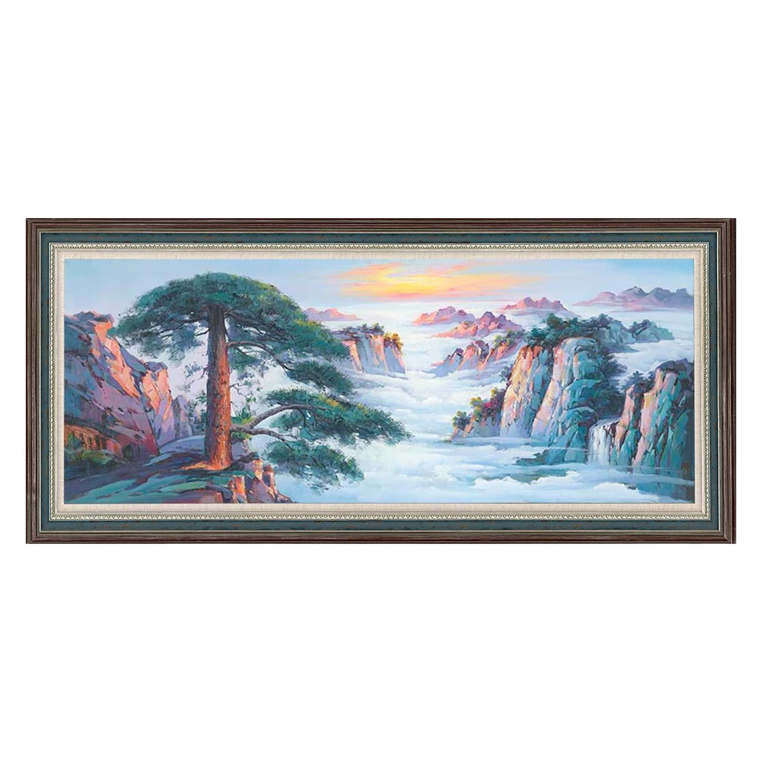 【国风迎客松】迎客松   装饰画 油画 客厅玄关办公室茶室