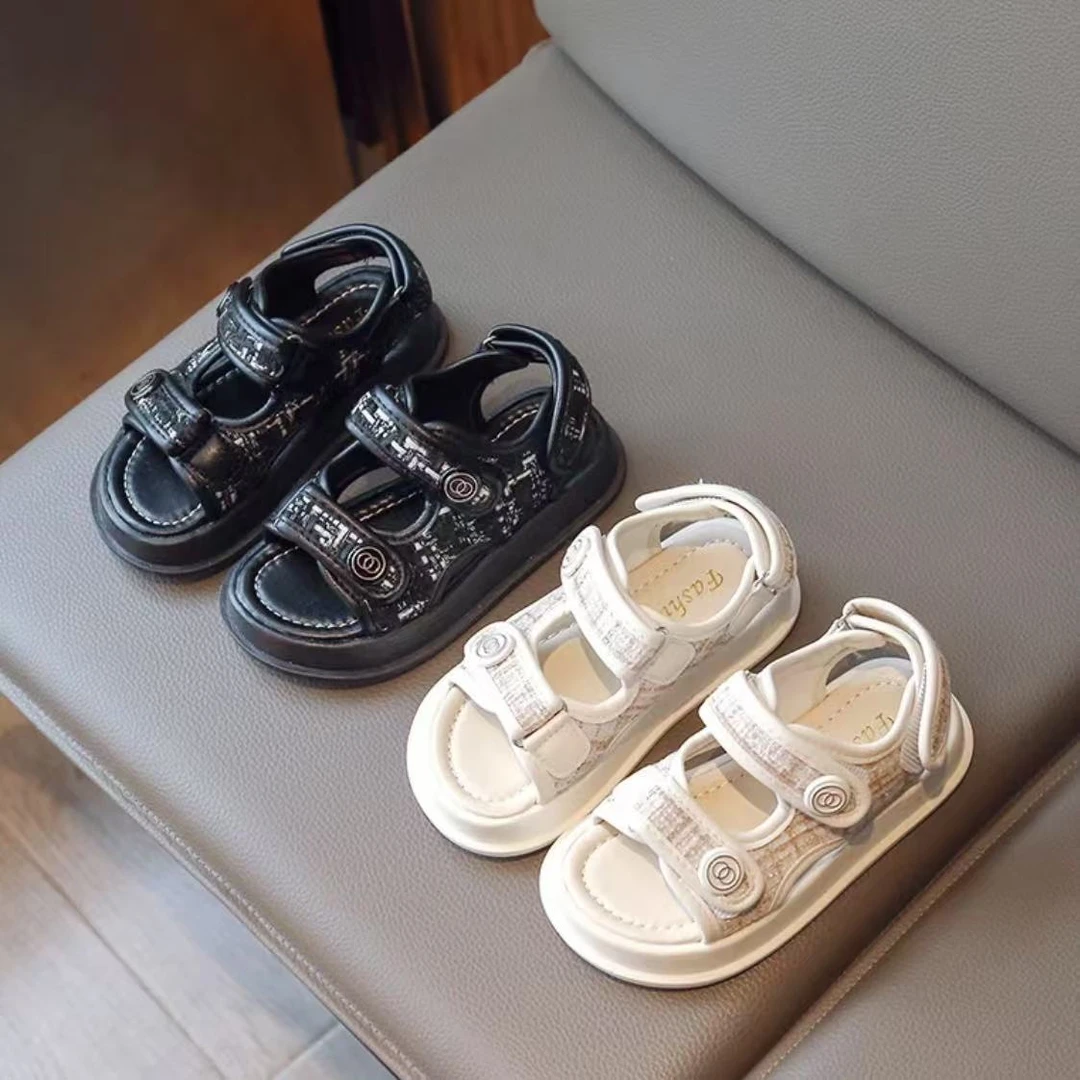 女童夏季新款软底防滑小香风凉鞋6606