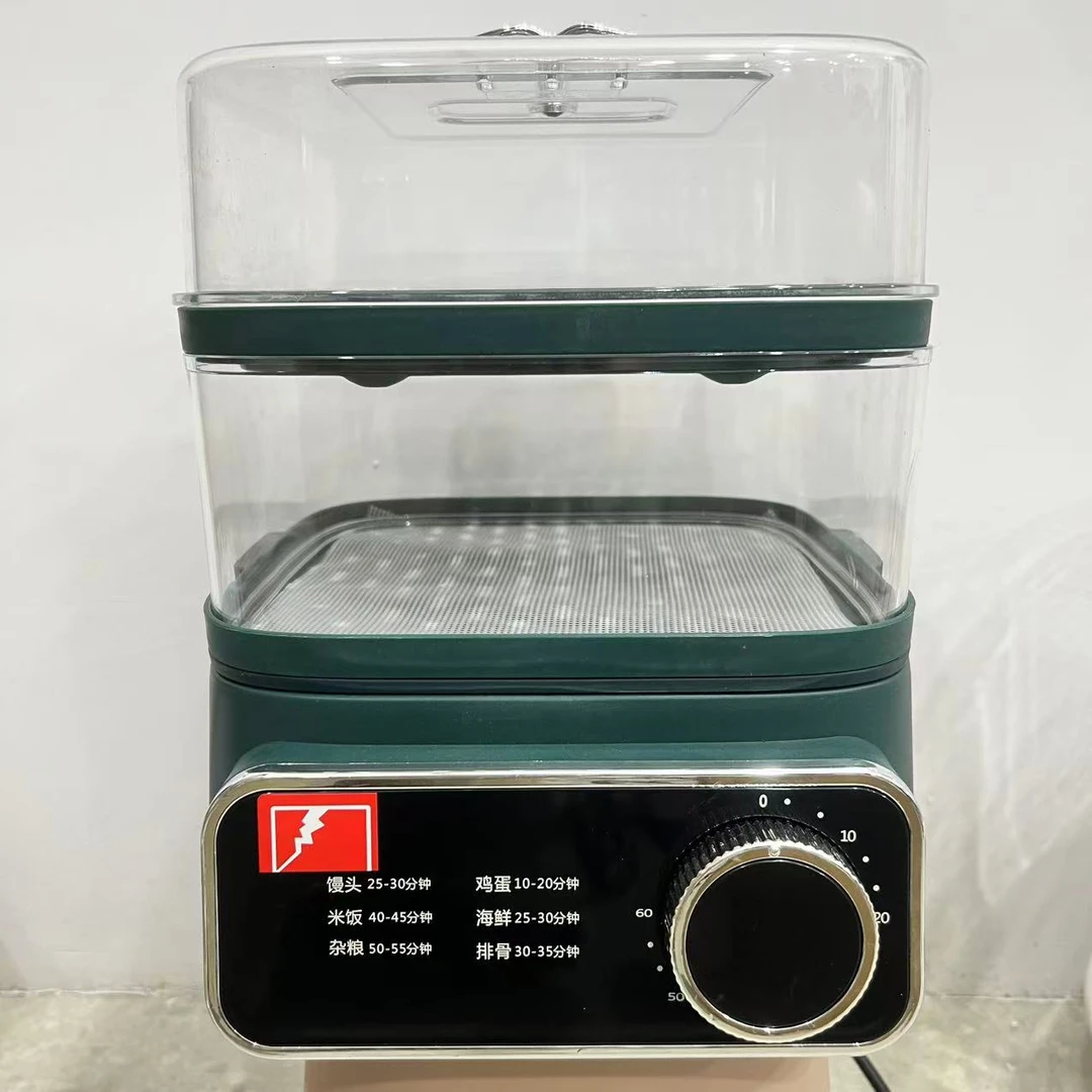 墨绿电蒸锅一体机电蒸笼双层蒸箱家用小型多功能早餐机ZD3