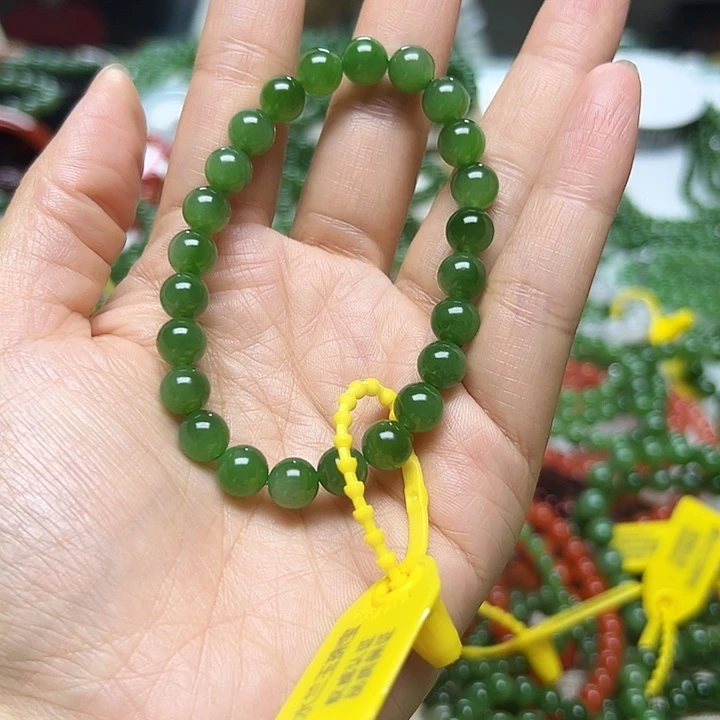 魔***心和田玉(碧玉)未镶嵌手串