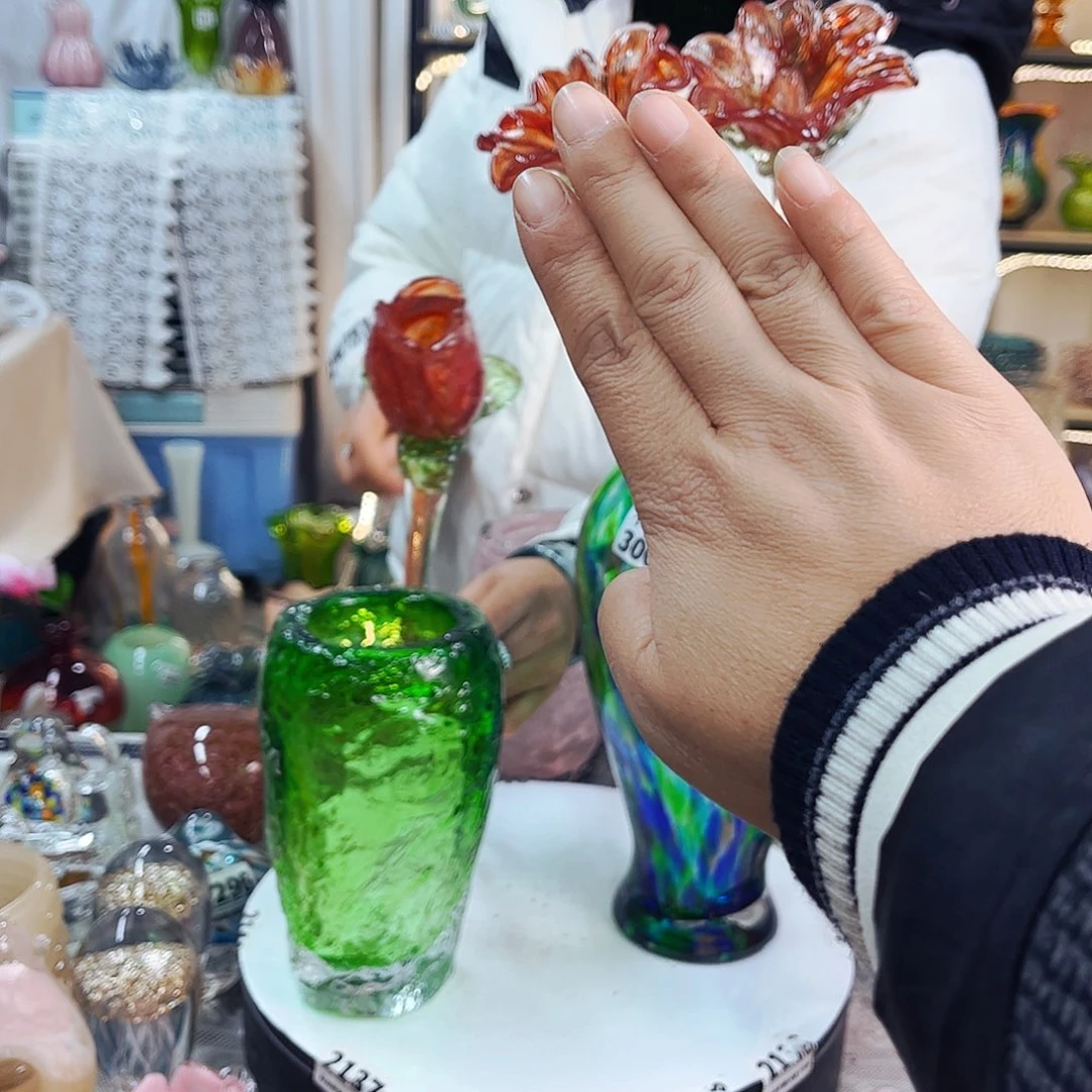 琉璃花瓶摆件家悦