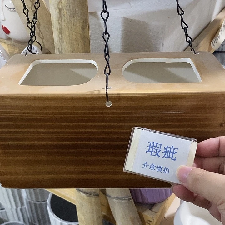 紫砂花盆多肉植物盆瑕疵有孔