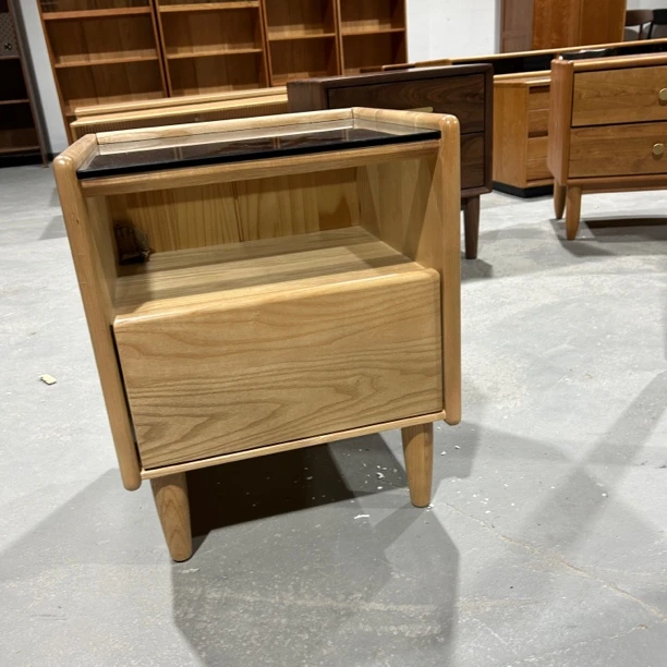 不换头无售后 白蜡木床头柜 40*35*48