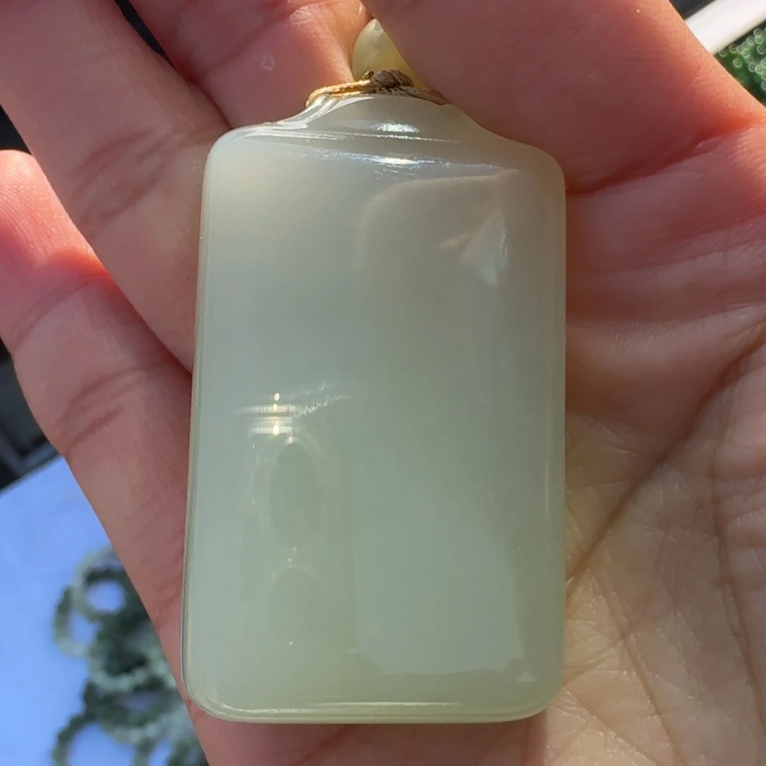 和田玉颈饰未镶嵌平安无事牌弟弟多样性拍一发一