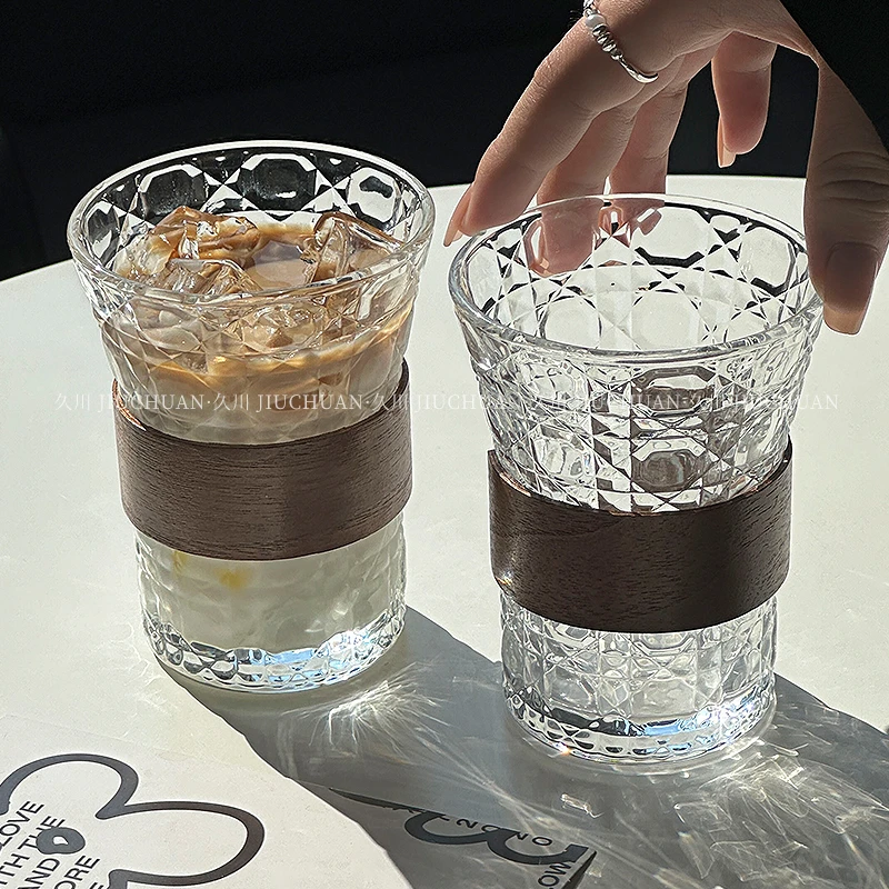 ins风挂耳咖啡杯家用防烫玻璃杯高颜值冰美式拿铁杯牛奶杯水杯子