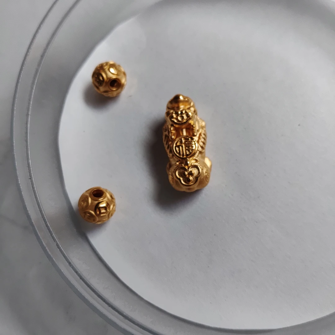 金元宝足金999貔貅珠子首饰