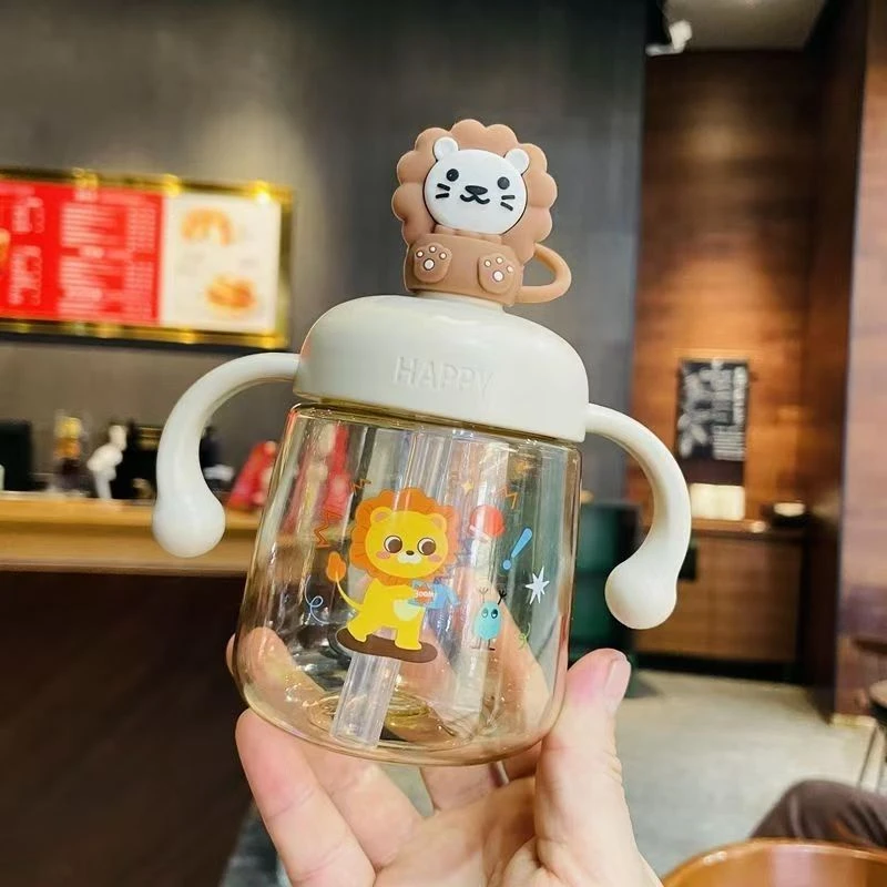 直饮杯儿童牛奶杯1-2-3岁以上宝宝喝水喝奶瓶直吸式刻度吸管水杯