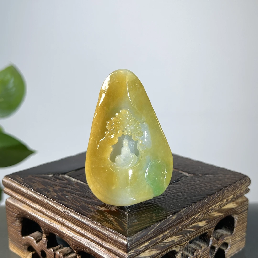 JCW29-60 天然翡翠缅甸A货 悟道