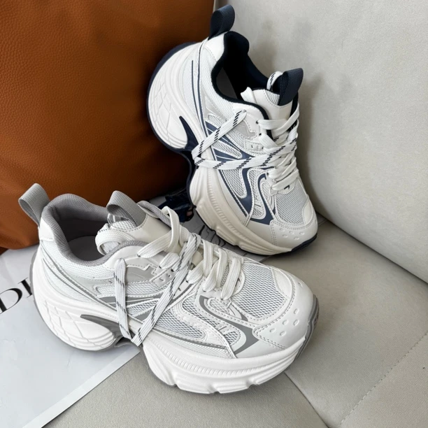 老张兄弟鞋铺 25年早春款 两色休闲百搭厚底老爹鞋CC518-15b