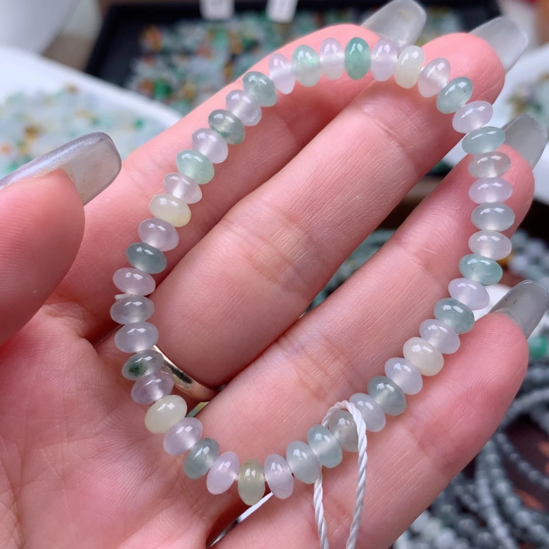 翡翠散珠鼓珠手串