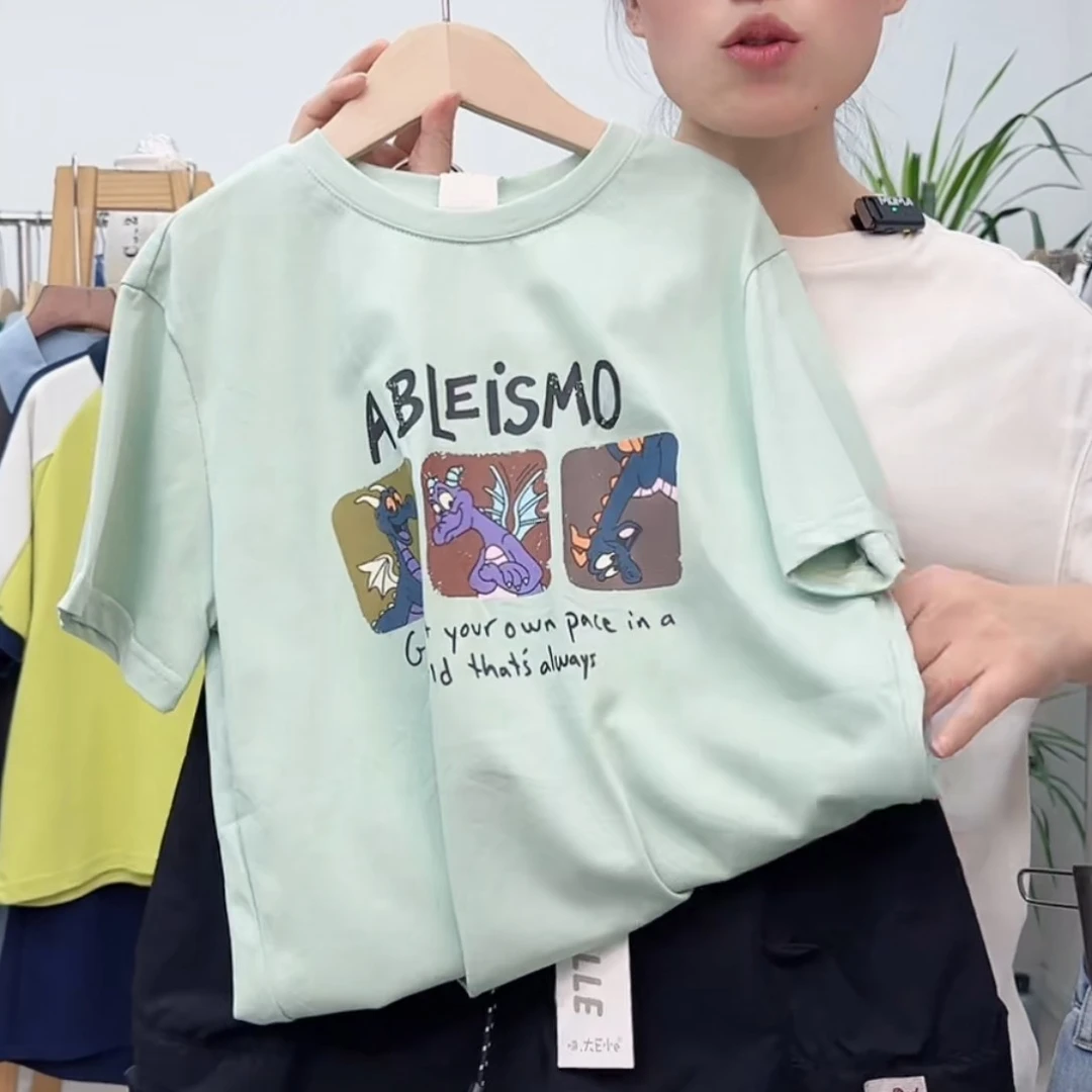 乔贝乐童装儿童短袖69106 儿童恐龙印花圆领半袖全棉吸汗百搭休闲