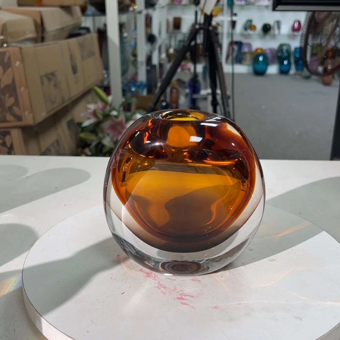 幻彩琉璃花瓶纯手工制品14高度