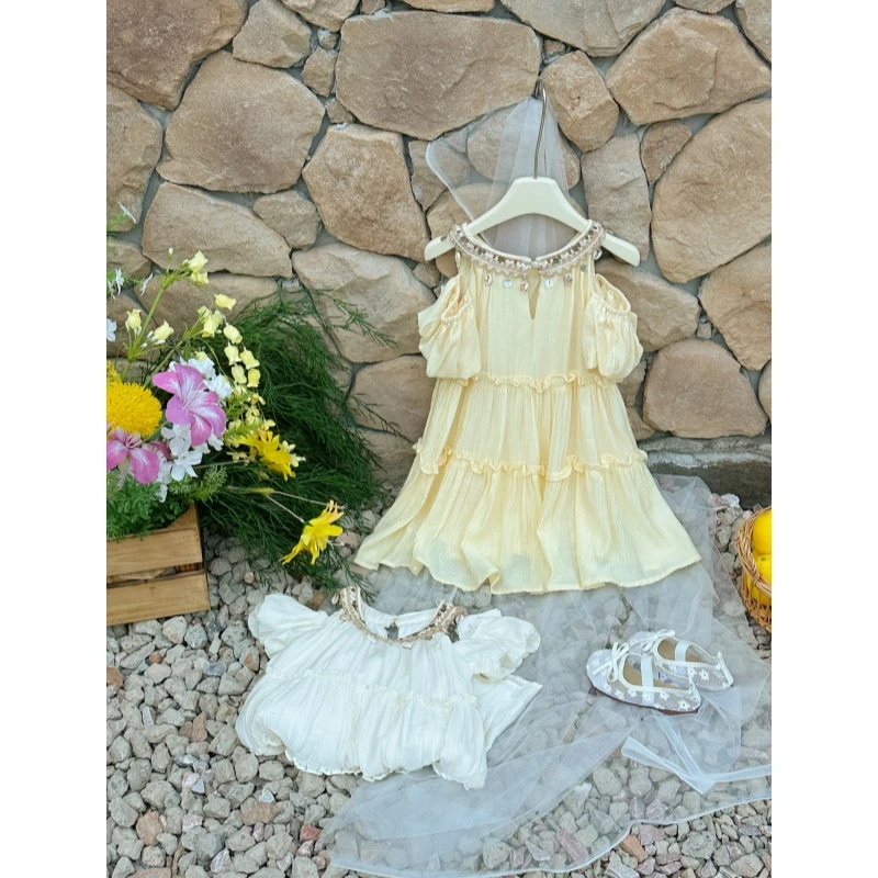 【橘子家】女童波西米亚裙连衣裙夏款儿童洋气棉布裙子HS62276