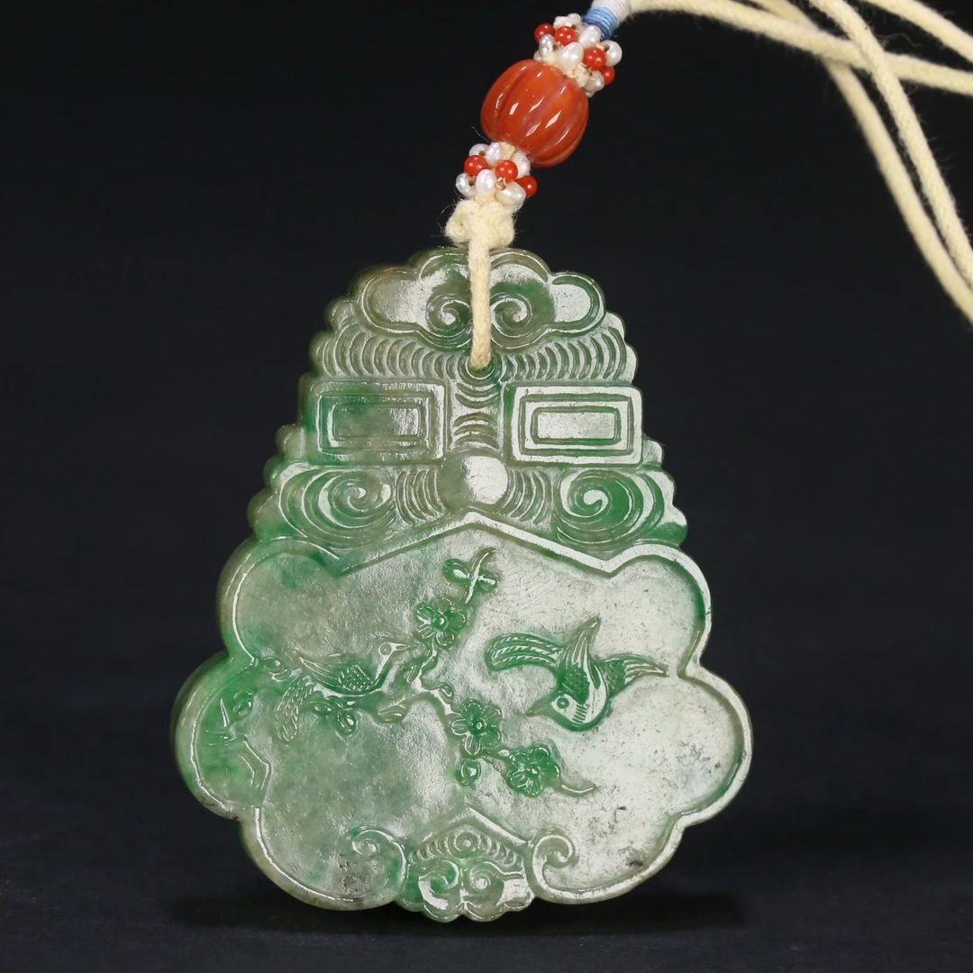 60243/博古雅集/老翡翠喜上眉梢