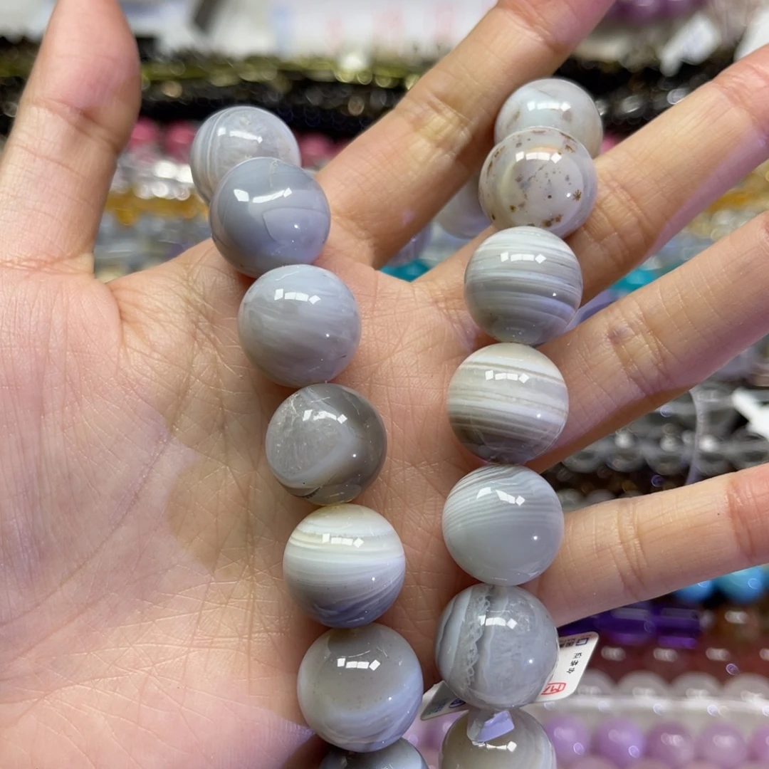 玛瑙/玉髓散珠天然波斯湾玛瑙卡16长条38厘米