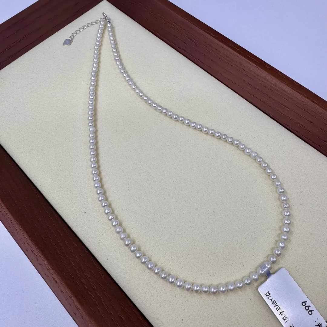 E002【真珠佳人】S925银淡水baby链3-5mm