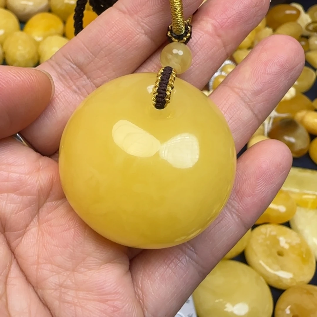 蜜蜡未镶嵌毛衣链天然蜜蜡