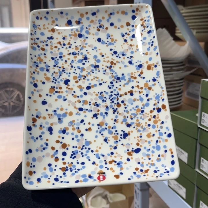 iittala蓝色波波盘15*21cm